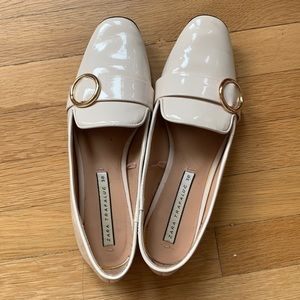 Zara Trafaluc Pearlescent Loafer Flats